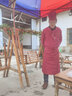 馨源衣佰厨师服长袖工作服定制餐厅饭店酒店餐饮夏季短袖厨房男女同款工衣 红色长袖 XL 实拍图