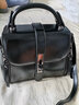 VQGT小包包斜挎包女邮差包新款时尚七夕百搭复古单肩手提包女士马鞍包 黑色 实拍图