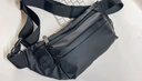 viney斜挎包男背包骑行日系单肩随身便携手机胸包休闲腰包潮牌运动帆布 黑色 实拍图