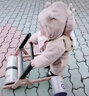 Auro Mesa婴儿棉鞋冬加绒厚款新生儿保暖棉靴子软底防滑宝宝学步鞋步前鞋 深蓝色 内长12cm 实拍图