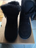 AU&MU澳洲冬季羊皮毛一体雪地靴女保暖防滑加绒棉鞋男女士大码短筒靴子 黑色 【男女款】【羊皮毛一体】1920 41 实拍图