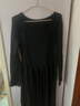 FOX.G黑色连衣裙女秋冬裙子女装2025春秋新款长裙小个子女裙秋季穿搭 黑色方领收腰长袖连衣裙 XL 【建议105-125斤】 实拍图