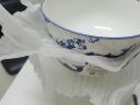 昭乐 碗年年有鱼青花瓷中式家用餐具高脚大汤碗饭碗套餐圆碗釉中彩 蓝鱼 6英寸面碗（2个装） 实拍图