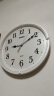 卡西欧（CASIO）挂钟客厅创意家用钟表简约圆形壁钟卧室扫秒时钟 挂墙石英钟表 IQ-88-7PF白色 实拍图