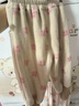 嘟嘟家【柔软厚实】儿童裤子秋冬款加绒宝宝冬装婴儿保暖裤女童男童棉裤 米色粉兔 90 实拍图