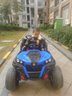 小嘎子儿童电动车四轮可坐儿童电动可坐人玩具车可坐人 至尊蓝|皮座+加大电瓶+四驱+软胎 实拍图