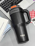 cica车载保温杯tkk超大容量男士陶瓷内胆冰霸杯保冷运动水杯壶子 夜澜黑 1200ml【送冰格+茶仓】 实拍图