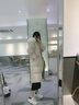宏资琦羽绒棉服女中长款2024冬季新款连帽棉衣女韩版宽松加厚棉袄膝外套 米白色 S 实拍图
