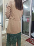 欧润娜 风衣女中长款春秋季新款百搭外套黑色女士小个子韩版修身流行 卡其色 请核对好正确尺码 实拍图
