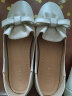 森达（SENDA）浅口单鞋女秋季新商场同款真皮舒适平跟通勤皮鞋SKY01AA3 米白 36 晒单实拍图