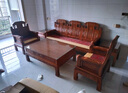 梨舍 红木家具非洲花梨（学名：刺猬紫檀）沙发 实木沙发 如意象头沙发 中式客厅家具 象头沙发113六件套(带坐垫) 实拍图