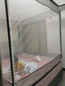 红豆床笠式坐床蚊帐高密度纱三开门U形回底宝宝儿童防摔掉床双人蚊帐 绅士灰（回底式） 1.8*2.0m（9斤加厚加粗） 实拍图
