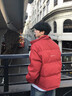 BJHG王栎鑫同款不计后果贴贴羽绒服冬季男生潮牌美式外套宽松防寒服女 莎酱红 XL （170-200斤） 实拍图