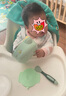 吉田久森婴儿米糊勺子奶瓶软硅胶宝宝挤压式米粉喂养工具宝宝辅食神器餐具 绿保温碗吸盘咬咬乐刮泥勺米糊瓶 实拍图