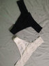 金三塔真丝丁字裤女低腰桑蚕丝性感情趣T字内裤 黑色 1条 M 实拍图