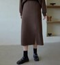 独束大码女装抽绳连帽卫衣套装女秋冬新款胖mm百搭半身裙两件套 咖色半裙 XL 实拍图