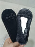 浪莎袜子女蕾丝船袜隐形丝袜短浅口硅胶防滑袜子 蕾丝款黑色6双 均码 实拍图