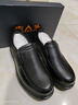 老人头（LAORENTOU）皮鞋男秋冬商务休闲鞋牛皮套脚耐滑圆头鞋 260278 黑加绒 43 实拍图