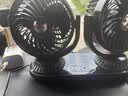 亿饰车载电风扇汽车12v24v大货车轿车通用带摇头车内仪表制冷空调风扇 智能按键摇头-3挡风力-豪华款 实拍图