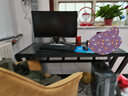 哆咔 简约现代 电脑桌台式钢化玻璃书桌学生学习桌子写字网红主播桌子 黑+黑（店长推荐加固款 120*60*75 店长推荐尺寸 实拍图