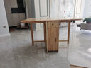 誉派折叠餐桌椅组合实木餐台小户型家用可伸缩现代简约隐形餐桌可折叠 原木色（泰国进口橡胶木） 1桌4椅(1.3m常规款) 实拍图