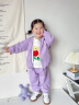YUETA2024童装女童套装新款中小童宝宝衣服洋气儿童棒球服外套三件套 粉红色+小兔子挎包 90码(建议1-2岁80cm左右) 晒单实拍图