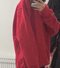 查尔斯桃心【白鹿&王楚然同款】纯棉刺绣圆领卫衣男女情侣款打底衫 黑色 S 实拍图