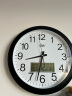 康巴丝（Compas）挂钟客厅 万年历钟表挂墙现代石英钟日历时钟3128Y 黑白日历款 实拍图