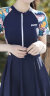 梵迪拉泳衣女夏保守遮肚连体泳衣海边显瘦泳装11015藏蓝裙式连体 2XL 晒单实拍图