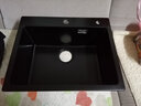 ptbab(源自德国)倍邦石英石水槽大单槽家用厨房洗碗洗菜水池台上台下盆 55*43cmA基础套餐 黑 实拍图