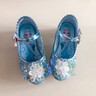 蓓然美（BeiRanMay）爱莎公主鞋夏女童2025儿童水晶鞋子艾莎公主鞋小女孩生日高跟鞋 浅蓝色 27 /鞋内长17.5cm 实拍图
