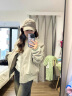 红蜻蜓美式复古chic早秋外套女新款飞行员夹克设计感小众春秋棒球服 浅灰色(常规) L 实拍图