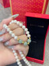中国黄金（CHINA GOLD）珍珠项链女新款足金转运金珠碧玉项链结婚生日礼物女生送妈妈女友 碧玉珍珠项链【金珠约0.4g】 实拍图