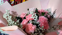 植伴康乃馨百合鲜花生日祝福探望病人母亲节鲜花速递送妈妈全国同城店 H款-11朵粉康乃馨花束 实拍图
