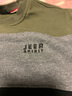 JEEP SPIRIT吉普休闲长袖t恤男纯棉圆领拼接体恤衫秋冬男装打底套头上衣6061 XZ6061墨绿 L建议140-155斤穿 实拍图