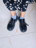 九寸阳光法式复古英伦风小皮鞋女春夏厚底2025新款黑色jk系带乐福鞋单鞋女 复古小皮鞋黑色亮光【37码】 实拍图