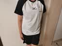 美津浓（MIZUNO）儿童运动套装男女同款夏季新款运动T恤休闲短裤 黑白 TZ24230273 165 cm (建议身高160-165cm) 实拍图