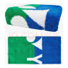 尤尼克斯（YONEX）运动毛巾羽毛球乒乓球跑步健身房擦汗纯棉吸汗毛巾浴巾  AC1214 AC1214浴巾（60x120cm）蓝/绿 实拍图