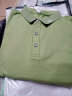 莱北  男士短袖T恤夏季纯棉翻领polo打底衫夏装纯色休闲时尚夏天年轻人有领带领微领上衣男装反领衣服 卡213绿色 XL/175【120-140斤穿】 实拍图
