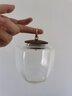 容山堂 衣舍 玻璃茶叶罐 大小号耐热储物罐花茶透明密封罐铜扣木盖 铜扣木盖锤目纹玻璃茶叶罐 实拍图