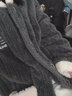 浪莎可外穿珊瑚绒睡衣男秋冬季加厚男士套装法兰绒家居服大码灰XL 实拍图