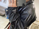迪伽达美式复古夹克男韩版潮流时尚秋冬新款皮衣男ins宽松百搭个性外套 WYXH-Y7714黑色 常规 2XL [建议120斤-135斤】 实拍图