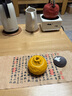 万仟堂（Edenus）茶具 陶瓷茶叶罐 多功能密封罐 水果功夫茶具储茶罐 大吉大利 橘黄釉 实拍图