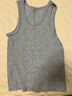 无印良品（MUJI）男式 无缝罗纹编织背心 2件装 内衣家居服 FA01CC3S 灰色 S 实拍图