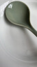 onlycook陶瓷汤勺饭勺子 大号餐勺陶瓷餐具 汤匙调羹带孔可挂 豆绿色1只 实拍图