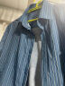 杉杉（FIRS）加绒衬衫男 商务休闲衬衣男士加绒加厚保暖上衣 深蓝条纹 40  晒单实拍图