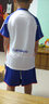 橙火儿童足球服套装短袖男童运动服透气中大童t恤短裤两件套6-16岁青少年球服女小学生训练球衣班服定制 36031彩蓝白 140码适合身高135-144cm 实拍图