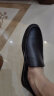 百丽商务皮鞋男商场同款夏季羊皮打孔套脚豆豆鞋344E4BM2 黑色 43 实拍图
