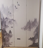 明鲸新中式屏风隔断折叠移动水墨山水飞鹤办公室茶楼装饰遮挡折屏背景 樟子松 1扇45*180CM 实拍图