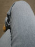 至涛 裤子男春夏季牛仔裤直筒宽松美式复古阔腿美式高街复古休闲长裤 浅蓝（皮带款） XL ( 建议110-130斤可穿 ) 实拍图